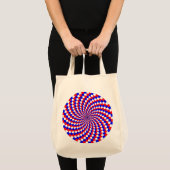 Red White Blue Spiral van Kenneth Yoncich Tote Bag (Voorkant (product))