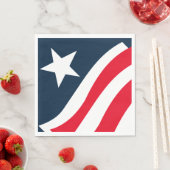 Red White Blue Star en Stripes Paper Napkins Servet (Insitu)
