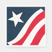 Red White Blue Star en Stripes Paper Napkins Servet (Voorkant)