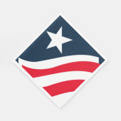 Red White Blue Star en Stripes Paper Napkins Servet (Hoek)