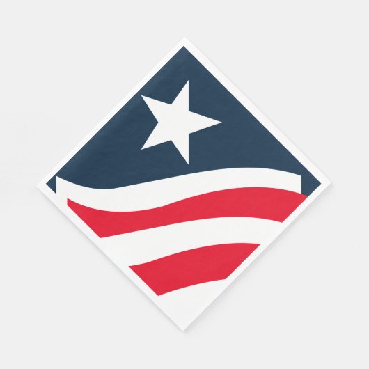 Red White Blue Star en Stripes Paper Napkins Servet (Hoek)
