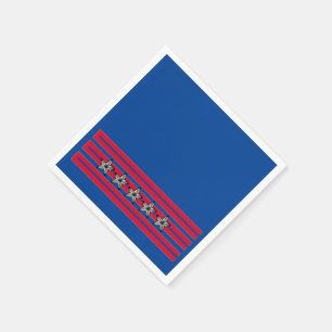 Red White Blue Starfish in Stripes Patriotic Napki Servet