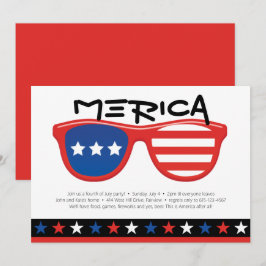 Red White Blue Stars 4 juli Fun Merica Party