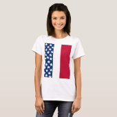 Red white blue stars happy Independence Day T-shirt (Voorkant volledig)