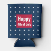 Red White Blue Stars Pattern 4 juli BBQ Party Blikjeskoeler (Voorkant)