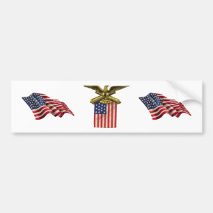 Red White Blue Stars Stripes Flag USA Bumpersticker