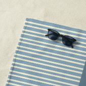 Red White Blue Stars Stripes Floral Block print  Strandlaken (In situ)