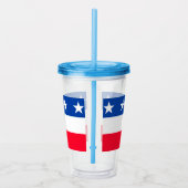 Red White Blue Stars Stripes Patriotic Acryl Drinkbeker (Rechts)
