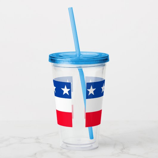 Red White Blue Stars Stripes Patriotic Acryl Drinkbeker (Links)