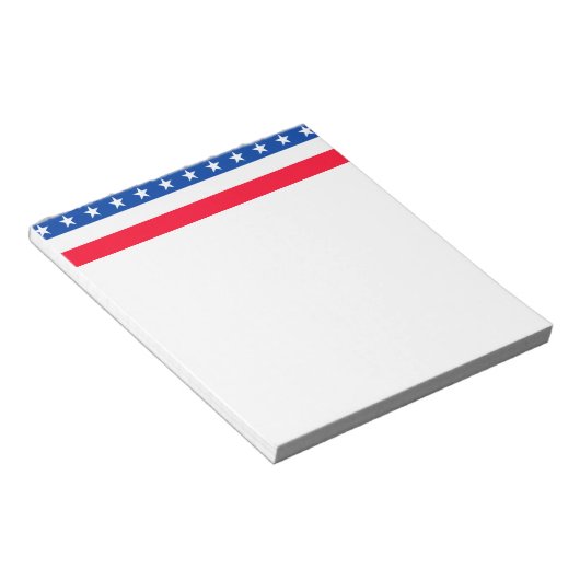 Red White Blue Stars Stripes Patriotic Notitieblok (Schuin)