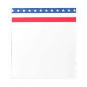 Red White Blue Stars Stripes Patriotic Notitieblok (Voorkant)