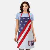 Red, White & Blue Stars & Stripes Schort (Gedragen)