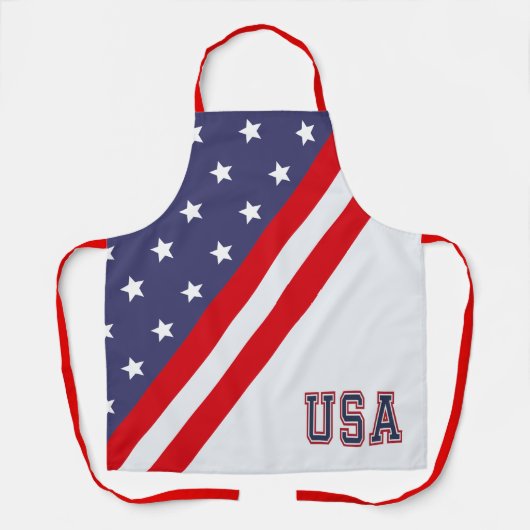 Red, White & Blue Stars & Stripes Schort (Voorkant)