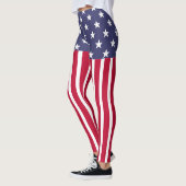 Red White Blue Stars Stripes USA vlag Leggings (Links)