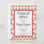 Red White Blue Stars VS militair Afstuderen invull Kaart (Voorkant)