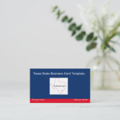 Red, White Blue State of Texas Visitekaartje (Staand voorkant)