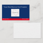 Red, White Blue State of Texas Visitekaartje (Voorkant / Achterkant)