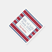 Red White Blue Striped 4 juli Summer Cocktail Servet (Hoek)
