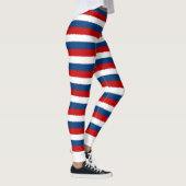 Red White Blue Striped Patroon Leggings (Rechts)
