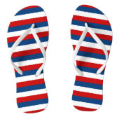 Red White Blue Striped Patroon Teenslippers (Voetbed)