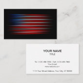 Red White Blue Striped Patroon Visitekaartje (Voorkant / Achterkant)