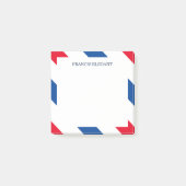 Red White Blue Striped Personated Post It Notes (Voorkant)