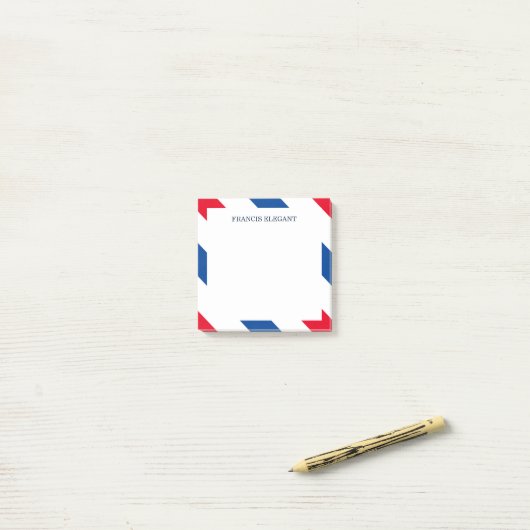 Red White Blue Striped Personated Post It Notes (Op bureau)