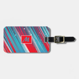 Red White Blue Stripes Personaliseer bagage Bagagelabel