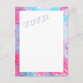 Red White Blue Stropdas-Dye STEMMING briefkaart