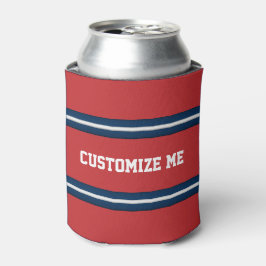 Red White Blue Team Jersey Stripes om mensen te pe Blikjeskoeler
