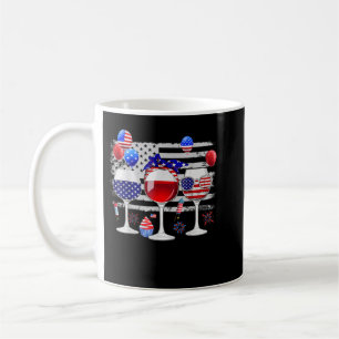 Red White Blue Three Wine Gels Amerikaanse vlag 4t Koffiemok