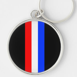 Red White Blue Tri Bar Stripes Sleutelhanger
