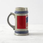 Red White Blue US vlag Patriotic Beer Stein Bierpul (Links)