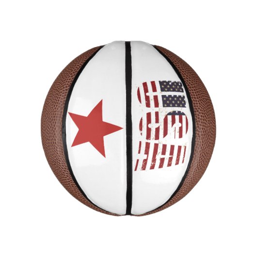 Red White & Blue/USA/ 4 juli Basketbal (Verticaal)