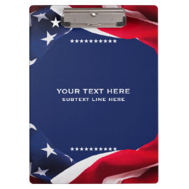 Red White & Blue-USA Flag Stars And Stripes 4 Klembord
