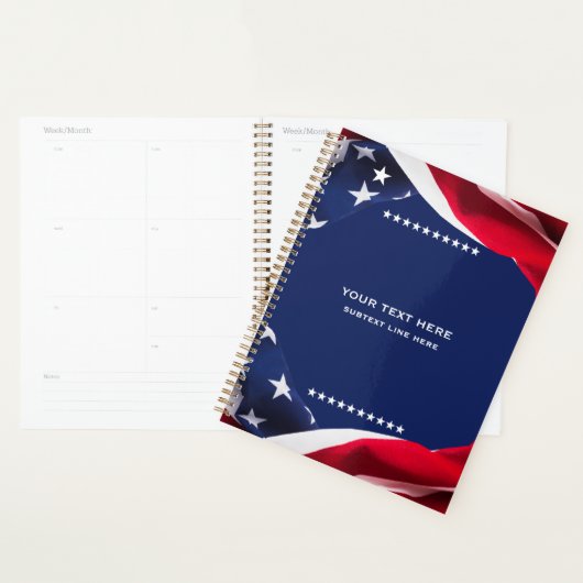 Red White & Blue-USA Flag Stars And Stripes 4 Planner (Display)