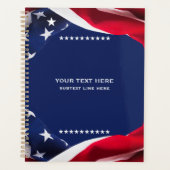 Red White & Blue-USA Flag Stars And Stripes 4 Planner (Voorkant)