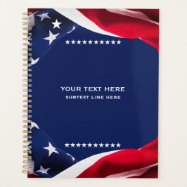 Red White & Blue-USA Flag Stars And Stripes 4 Planner
