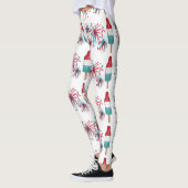 Red White Blue USA Patriotic Rocket Pop Fireworks Leggings (Links)