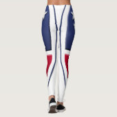 Red, White Blue USA Shield with Stars Leggings (Achterkant)