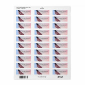 Red White Blue USA Vlag op 4 juli Etiket (Full Sheet)
