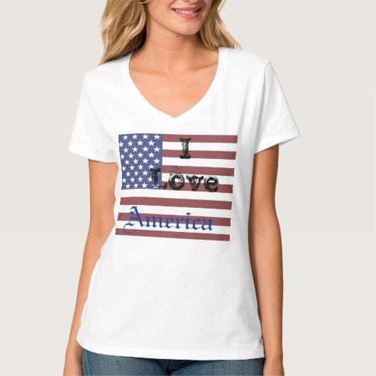 Red White Blue USA vlag Patriotic Liberty Tshirt 5 (Voorkant)