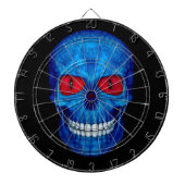 Red White Blue USA Zombie Skull Cage Dartboards Dartbord (Voorkant)
