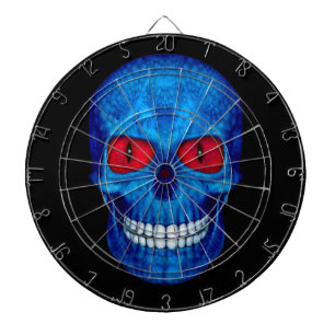 Red White Blue USA Zombie Skull Cage Dartboards Dartbord