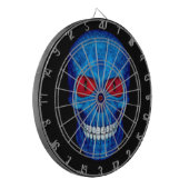 Red White Blue USA Zombie Skull Cage Dartboards Dartbord (Voorkant Links)