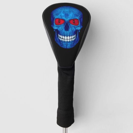 Red White Blue USA Zombie Skull Driver Hoesjes Golfheadcover (Voorkant)
