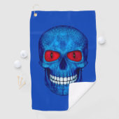 Red White Blue USA Zombie Skull Golf Towels Golfhanddoek (Insitu)