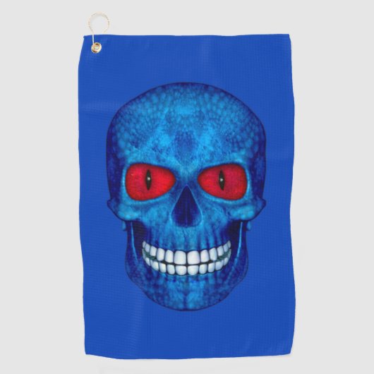 Red White Blue USA Zombie Skull Golf Towels Golfhanddoek (Voorkant)