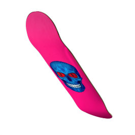 Red White Blue USA Zombie Skull Pink Skateboard