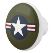 Red White Blue USAAF-insignia Star Bars Keramische Knop (Rechts)